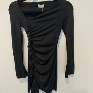 Oh Polly Black Long Sleeve Dress